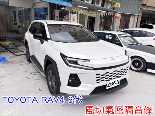 TOYOTA RAV4 6代 車門隔音條 車門密封性提升 高速風切聲改善 車門氣密結構補強 風切隔音條完成後外觀 汽車氣密條配置 車門防風隔音條 車門防塵防水氣密條